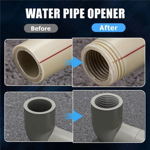 Integrated Internal & External Pipe Threading Tool, Dual-Function Pipe Thread Cutting Tool, 1/2inch + 3/4inch 2