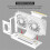 Vertical GPU Mount Bracket,2 Slots  Card Steering Holder with Hardware,EGPU Dock,External GPU Docking Station,A 3