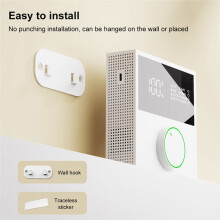 Purificateur D'Air Domestique 2400 MAh, Rechargeable par USB, Ioniseur D'Air Intelligent à Faible Bruit avec Écran LED.