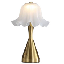 Lampe LED Sans Fil en Forme de Fleur, Tactile, Rechargeable par USB, Décorative, Lampe de Bureau, Intensité Variable, Tricolore, Lampe de Lecture A