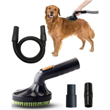 Shedding Brush Vacuum Attachment Kit - Pet Grooming Vacuum Cleaner Tool Pet Massage Tool Hose 32/35mm Adapter