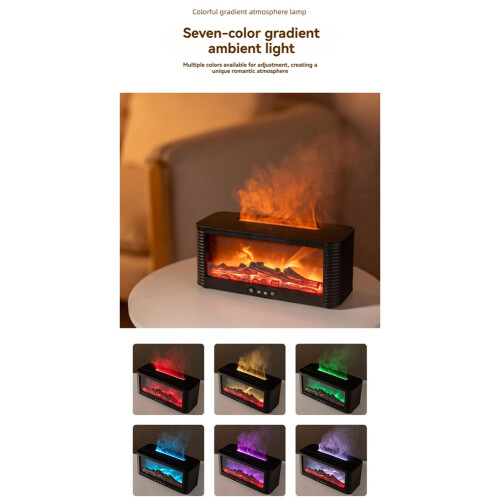 Aromatherapy Humidifier Simulated Fireplace Flame Humidifier 250ml USB Quiet Humidifier 2