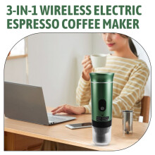 Machine à Café Portable avec Écran Numérique Intelligent Amélioré, Extraction de Capsules Italiennes Américaines, Machine à Café D'Extérieur