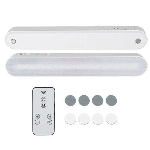 2set Rechargeable Wireless LED Touch-Sensitive Lamp Adhesive Reading Lamp Cabinet Light with Remote Control