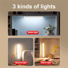 2set Rechargeable Wireless LED Touch-Sensitive Lamp Adhesive Reading Lamp Cabinet Light with Remote Control