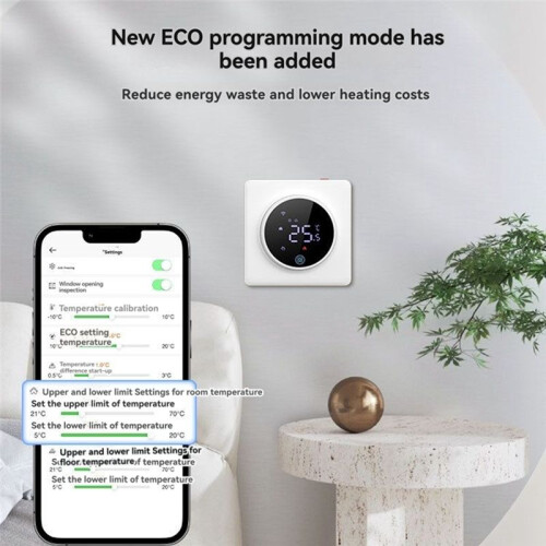 Tuya WiFi Knob Thermostat with Voice Control Remote Control App Programmable Thermostat ,A 2