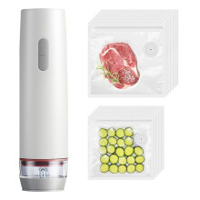 Handy Vacuum Sealer - Vacuum Sealer for Continuous Working At High Speed, Compact Food Sealer with 30 Vacuum Sealer Bags
