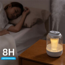 Humidificateur  Capacité 2 L, Double Buse, Affichage de L'Humidité, Réglable à 3 Vitesses, pour la Maison, la Chambre à Coucher, le Bureau