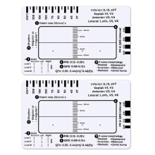 2 Pezzi ECG 7 Step Ruler, ECG 7 Step Ruler per Interpretazione ECG/EKG, ECG Reference Guide Ruler, EKG Calipers Measuring Tool