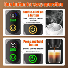 Machine à Expresso Électrique Portable 3 en 1 - 20 Bars - Cafetière de Camping Auto-Chauffante, pour , Camping, Voiture et Bureau.