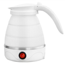 Opvouwbare Waterkoker, Siliconen Elektrische Waterkoker, Draagbare Kleine Waterkoker voor Buiten, Intrekbaar, Pot van 0,6 Liter, Amerikaanse