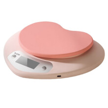Balance de Cuisine Multifonctionnelle en Forme de Cœur Rose, Portable, Numérique, Haute Précision, Écran LCD 5 Kg/1 G.