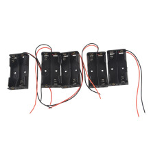 5 pezzi 2 x 1,5 V AA Battery Holder Caso scatola nera con Conduttori