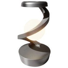 Lampe de Lune Rotative Rechargeable RVB avec Chargeur Sans Fil pour Téléphone, Boule Flottante, Lampe de Bureau pour Décoration de Chambre