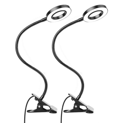 Desk Clip  Lamp for Reading Home Office, Clamp Reading Light for Bed Headboard Clip  Light