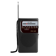 ICF-962 Miniradio FM-AM Batteridriven Radio Bästa Mottagning Långvarig för Löpning Promenader Hem Svart