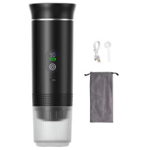 Portable Espresso Coffee Machine with Digital Display Capsule Coffee Maker for Car & Home Camping Coffee Maker Black