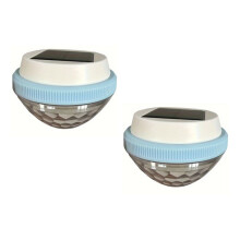 2 Stück Solarbetriebene Schwimmende LED-Leuchten, 7 Farbwechselmodi, Wasserdicht, für Pools, Springbrunnen, Gartenbeleuchtung