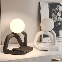 Modern Minimalist Abstract Figure Reading Lamp Night Light Desk Decor for Bedroom Office and Study Elegantly Design White