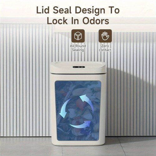 Advanced Intelligent Sensor Trash Can - Automatic Lid Opening, Odor-Sealing Garbage B 2