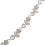 Frauen Elegante Blume elastisches Haar Band Stirnband Silber 6