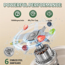 Portable Blender Cup 450ml Multi-Function Blender with Ice-Crushing,USB-C Rechargeable,Fruit Veggie Juicer Cup