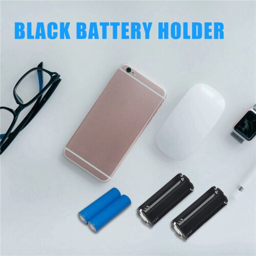 2Pcs Black Battery Holder for 3 x 1.5V AAA Batteries Flashlight Torch 1