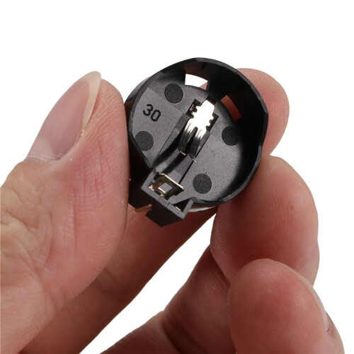10pcs Black Round Button Battery Holder Case for CR2032 2016 2025 2