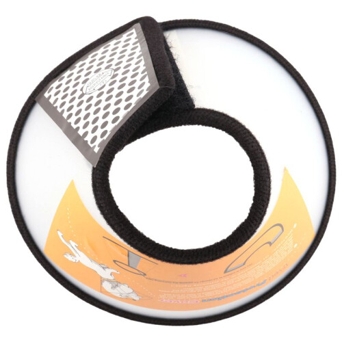 Elizabethan Dog Cat Pet Wound Healing Cone E- Collar White with Black 1
