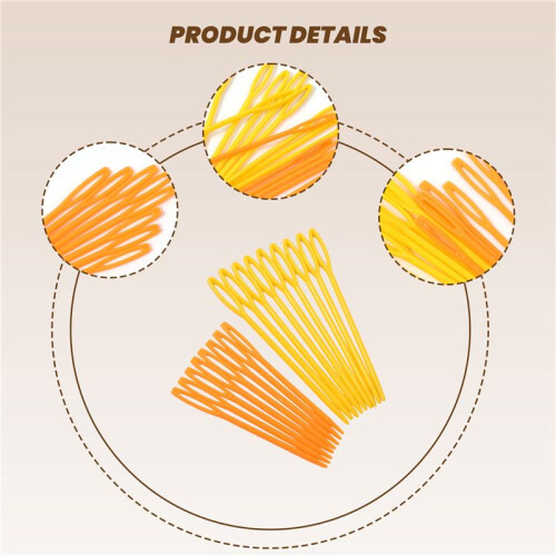 18 pcs Plastic Hand Sewing Yarn Darning  Needles  9.3cm; 7cm each 9Pcs 1