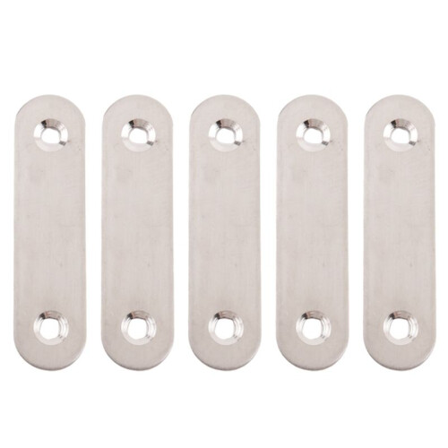 60mm x 16mm Straight Repair Joining Mending Flat Plate Bracket 5pcs