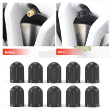 Conjunto de 100 - Tampas de VáLvula de SubstituiçãO de PláStico Preto. Carros, CaminhõEs, Motos, ATV. Tampas de Pneus Schrader.