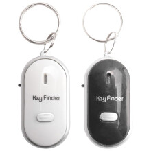 Localisateur - 2Pcs Sifflet Perdu Clé Anti-Perte Clignotant Localisateur Bip Télécommande Porte-Clé Led Annulaire