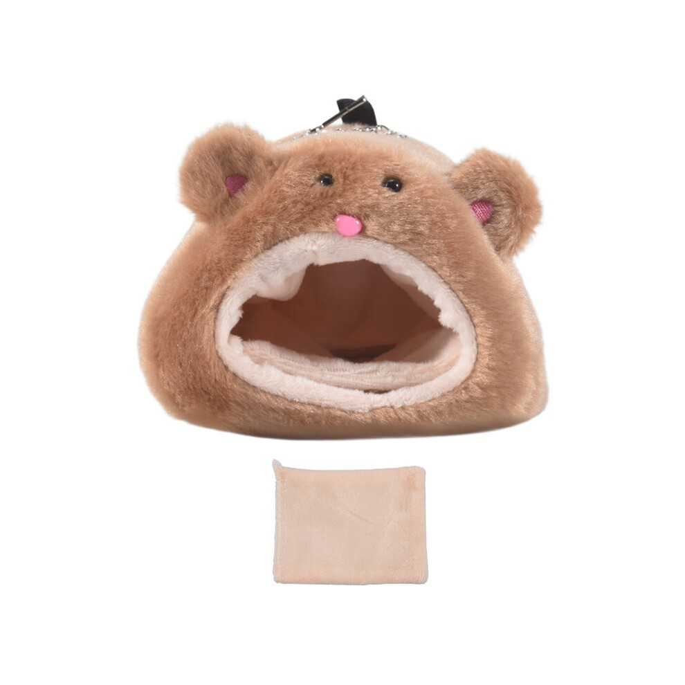 Rats Hamster Winter Warm Hanging Cage Hammock Cute Bear House With Bed Mat For Small Furry Animals 4713951325936