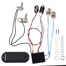 2-Band Actieve Basgitaar EQ Equalizer Voorversterker Circuit Pick- Zwart
