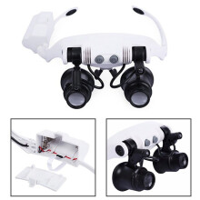 Headband LED Magnifying Glass Headlamp Microscope Jewelry Watch Repair