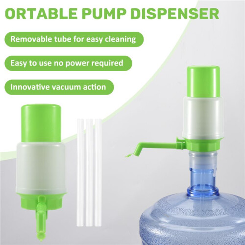 1x Drinking Water Pump Manual Bottled Hand Press Portable Pump Dispenser 2