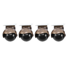 [4 Pack] Swivel Top Plate Hooded  Caster Wheels, Antique Bronze (1.5-inch No Brake)