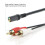 2 RCA Macho A Hembra 3,5 mm Jack Aux Cable de Audio Estereo 5
