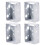 4 Pieces Blind Brackets 2 Inch Low Profile Box Mounting Bracket for Headrail (White) 1