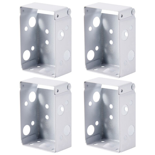 4 Pieces Blind Brackets 2 Inch Low Profile Box Mounting Bracket for Headrail (White) 1