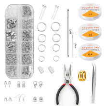 Suprimentos para Fazer Joias, Kit de Reparo de Joias Kit de FixaçãO de Joias com Fio de Joias e Ferramentas de Descoberta para FabricaçãO de Joias
