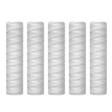 10  10 Inch x 2.5 Inch String Wound Sediment Water Filter Cartridge Whole House Sediment Filtration, Universal Replacement for 10 Inch RO