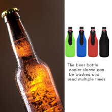 4 Pack Beer Bottle Insulator Sleeve Keep Drink Cold,Zip- Bottle Jackets,Beer Bottle Cooler Sleeves,Neoprene Cover