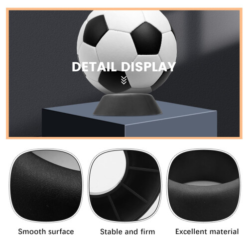 Supporto per Palla, Supporto per Display Basket nel Plastica per Calcio, Pallone Da Basket, Nero 1