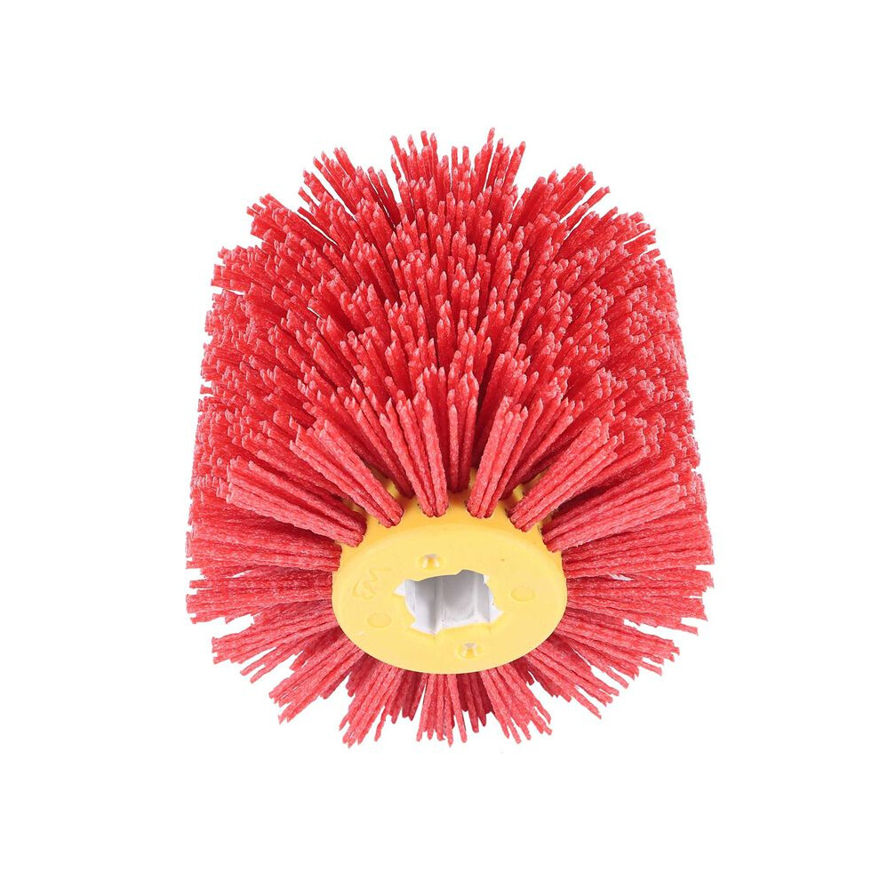 Red Abrasive Wire Drum Brushes Deburring Polishing Buffing Wheel For Furniture Wood Angle Grinder Adapter 6031951792434