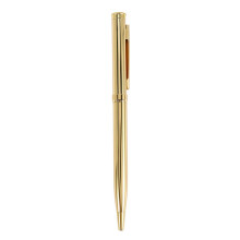 Penna un Sfera nel Metallo Penna un Sfera Rotante nel Acciaio Inossidabile per Ufficio Scolastico Punto di Scrittura Luminoso 1,0 Mm (Dorato)