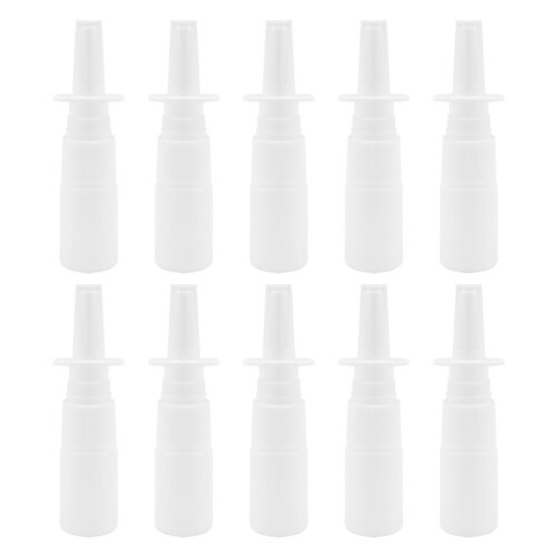 10Pcs 10Ml Spray Bottle Refillable Plastic Mist Nose Nasal Sprayer