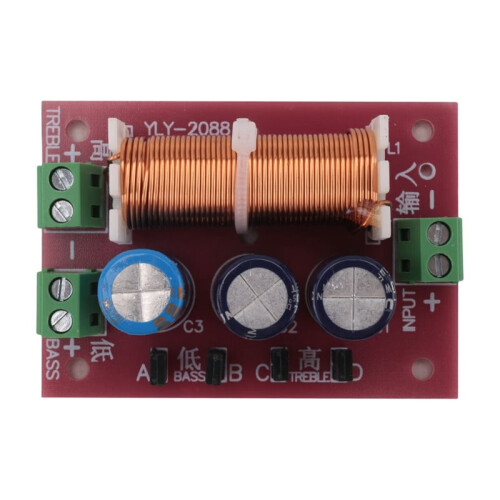 400W Speaker Crossover 2 Way High-Low 4-16 Ohm Frequency Divider for Speaker