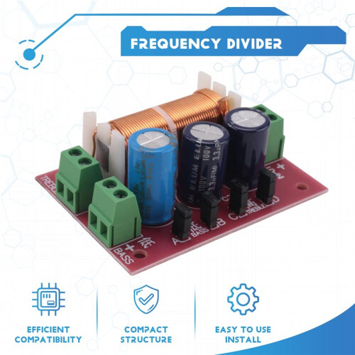 400W Speaker Crossover 2 Way High-Low 4-16 Ohm Frequency Divider for Speaker 1